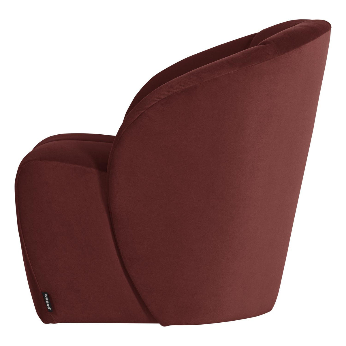 WOOOD Mojo draaifauteuil velvet Kastanjebruin