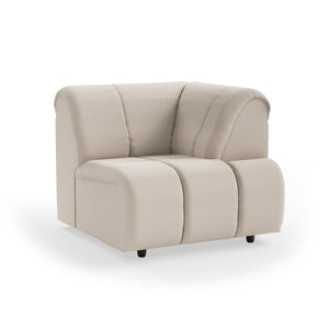 HKliving Wave bank right high arm Cosy Beige