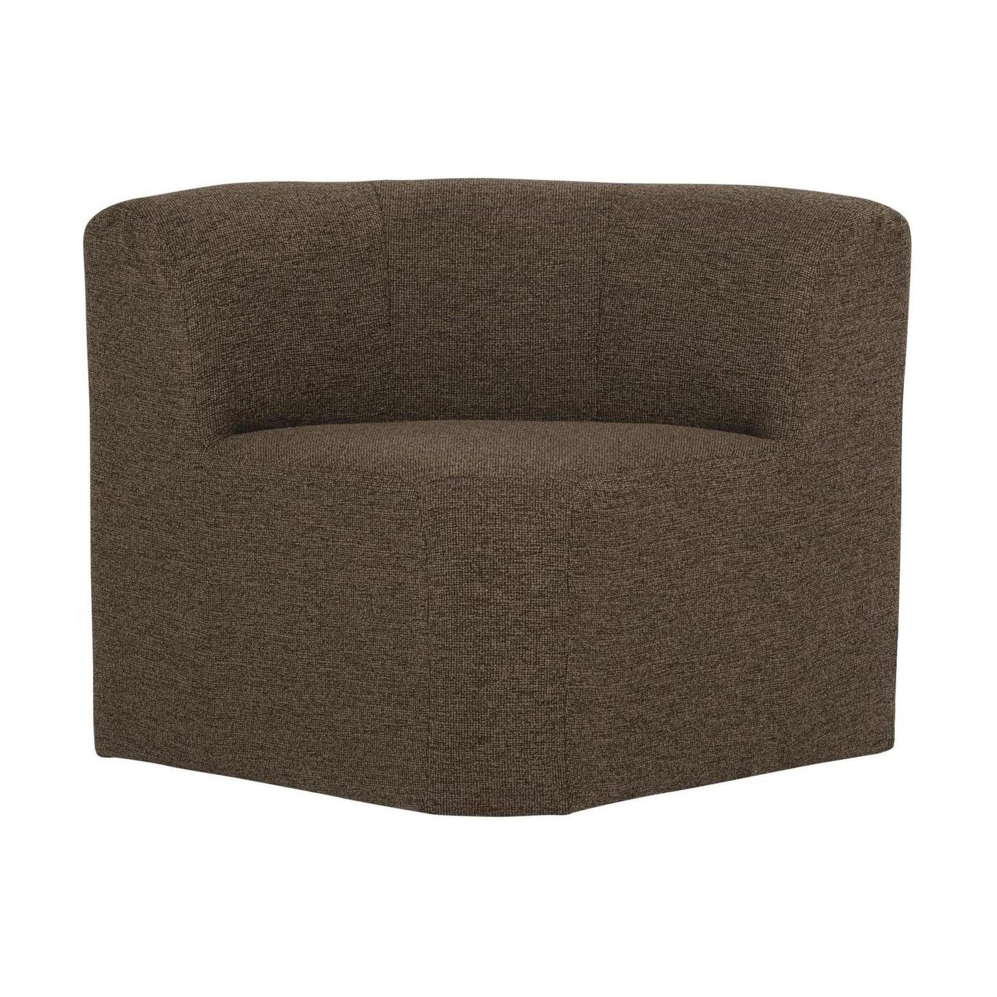 WOOOD Mojo Base eetbank hoek met rugleuning bouclé Bruin