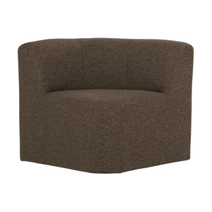 WOOOD Mojo Base eetbank hoek met rugleuning bouclé Bruin
