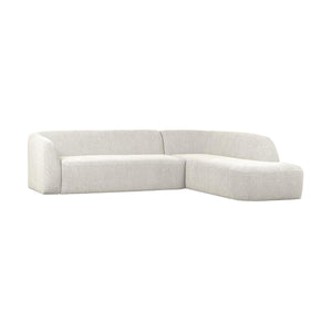 WOOOD Sloping hoekbank rechts Pearl Melange