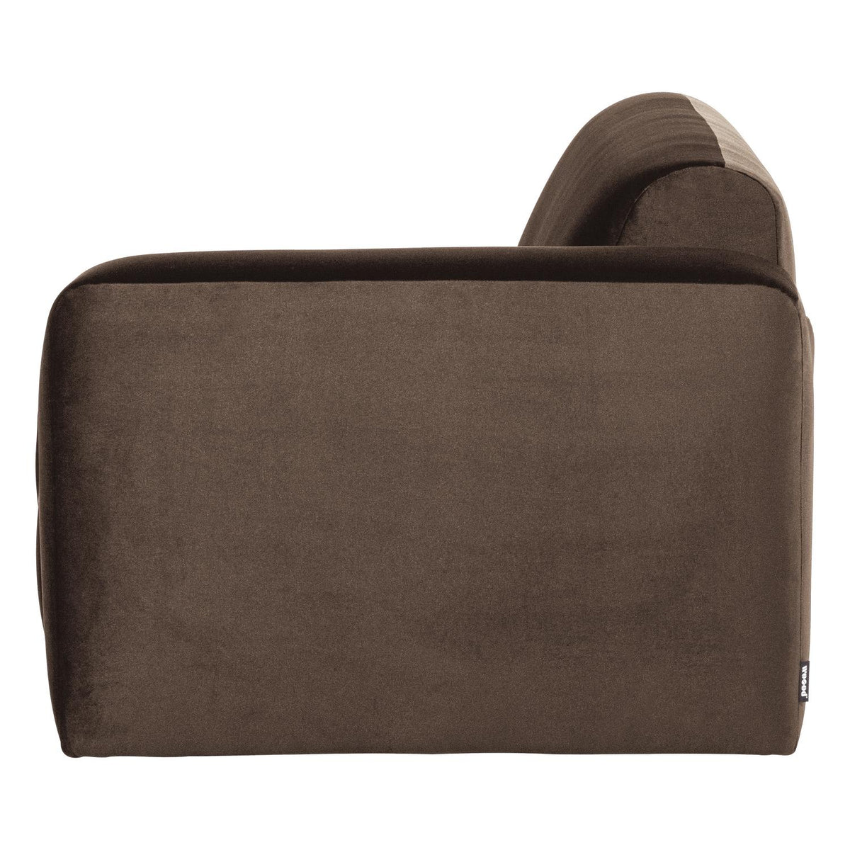 WOOOD Mojo Base 2-zits bank arm rechts velvet Bruin