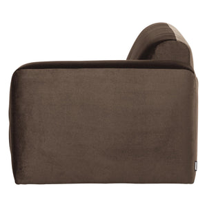 WOOOD Mojo Base 2-zits bank arm rechts velvet Bruin