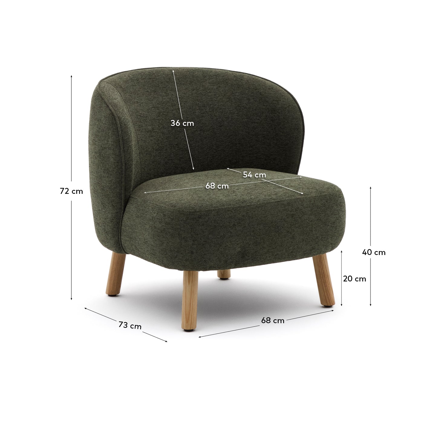 Kave Home Ulit fauteuil Green naturel