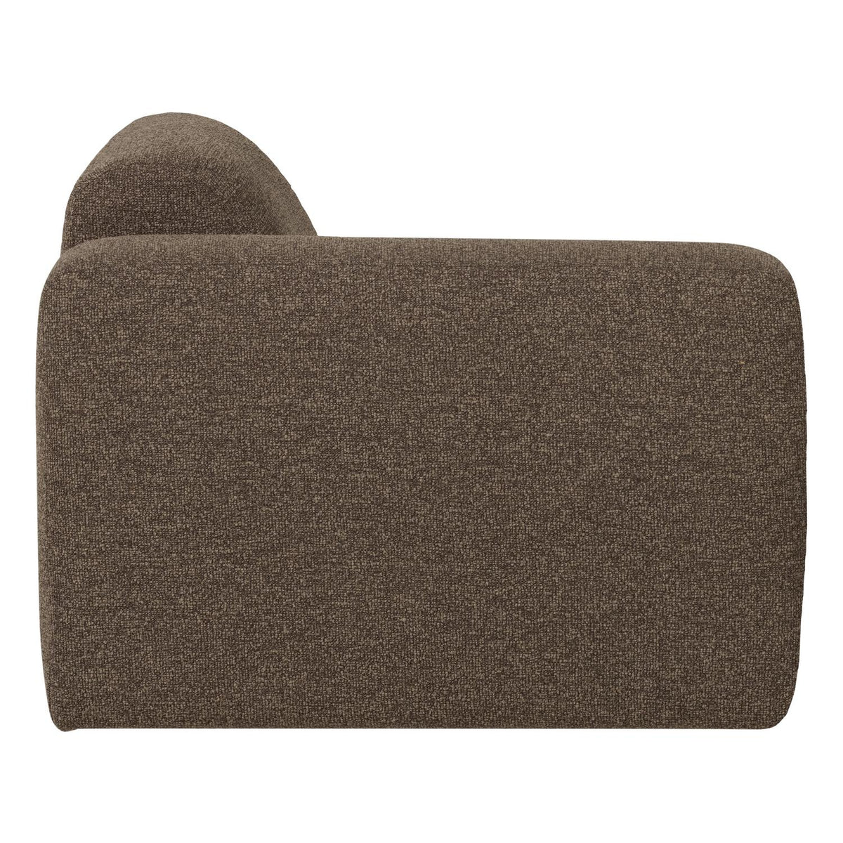 WOOOD Mojo Base 1-zits bank arm links bouclé Bruin