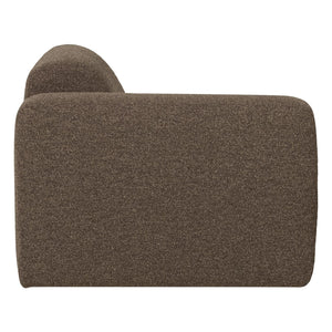 WOOOD Mojo Base 1-zits bank arm links bouclé Bruin