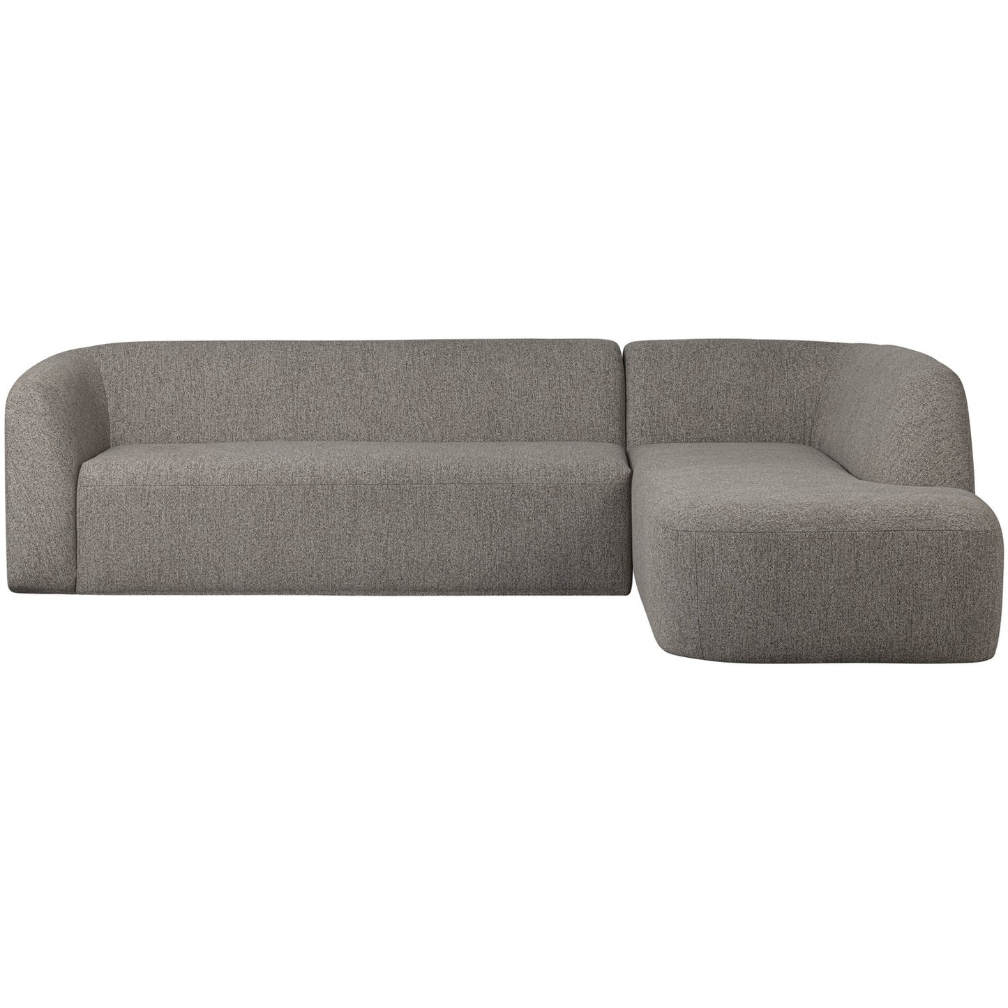 WOOOD Sloping hoekbank rechts Grijs Melange