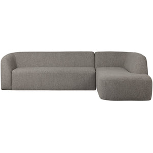 WOOOD Sloping hoekbank rechts Grijs Melange