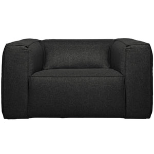 WOOOD Bean fauteuil Gemeleerd Donkergrijs incl. kussens