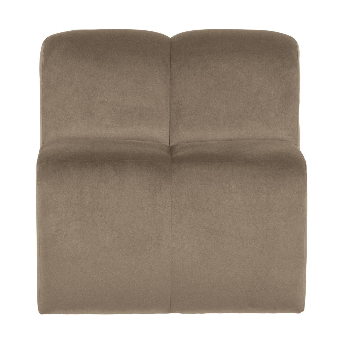 WOOOD Mojo eetkamerbank 84 cm met rugleuning velvet Khaki