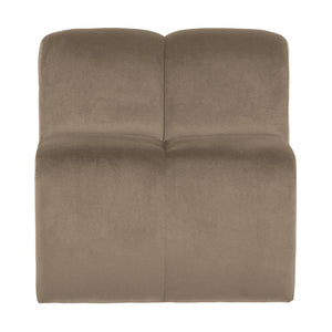 WOOOD Mojo eetkamerbank 84 cm met rugleuning velvet Khaki
