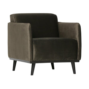 WOOOD Statement fauteuil met arm Velvet Warm Groen