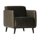 WOOOD Statement fauteuil met arm Velvet Warm Groen