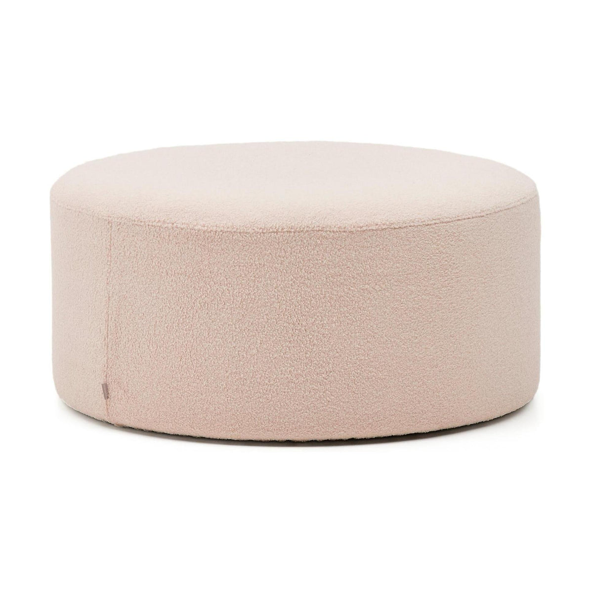 Kave Home Kaeli poef Ø90 cm bouclé Pink