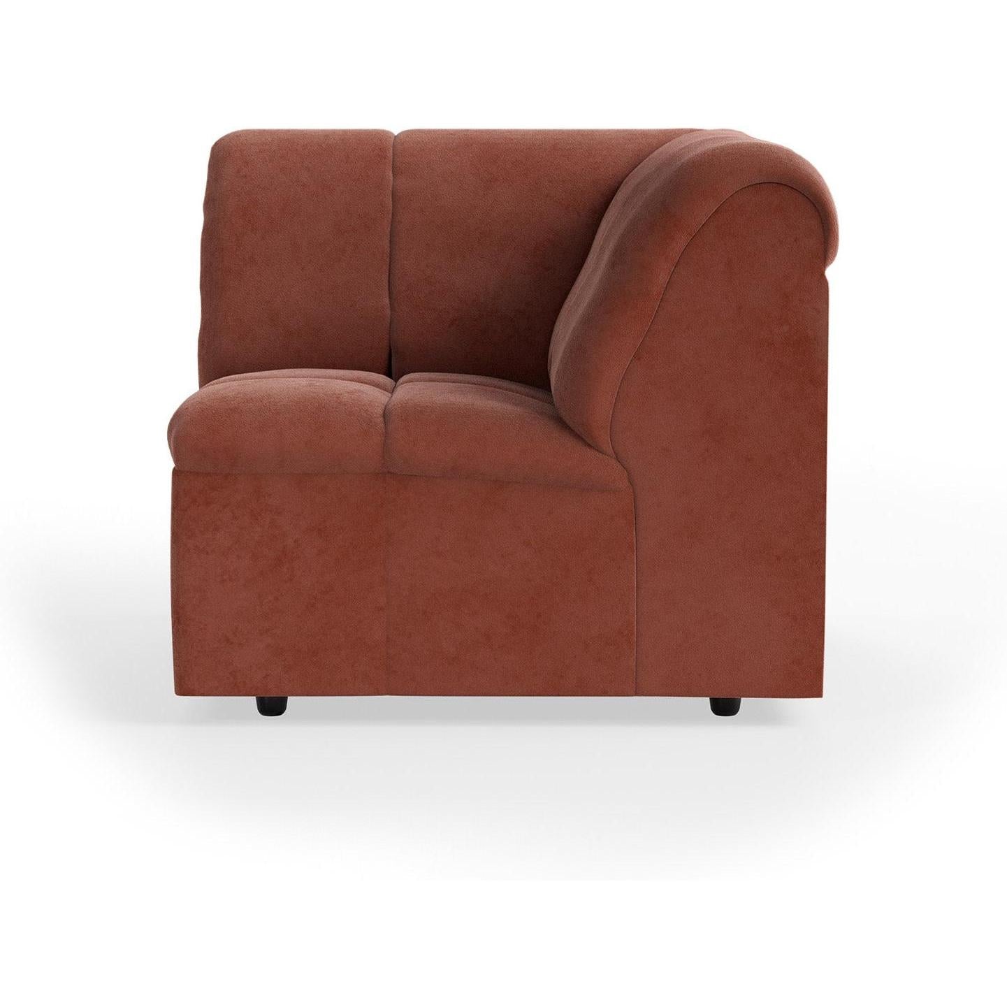 HKliving Wave bank corner Royal Velvet Magnolia