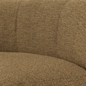 WOOOD Mojo Base eetbank hoek met rugleuning bouclé Geel/Bruin