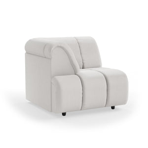 HKliving Wave bank left high arm Corduroy Rib Cream