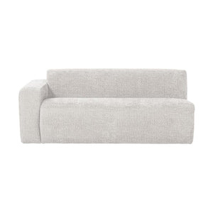 WOOOD Mojo Base 2-zits bank arm links wollig Ecru