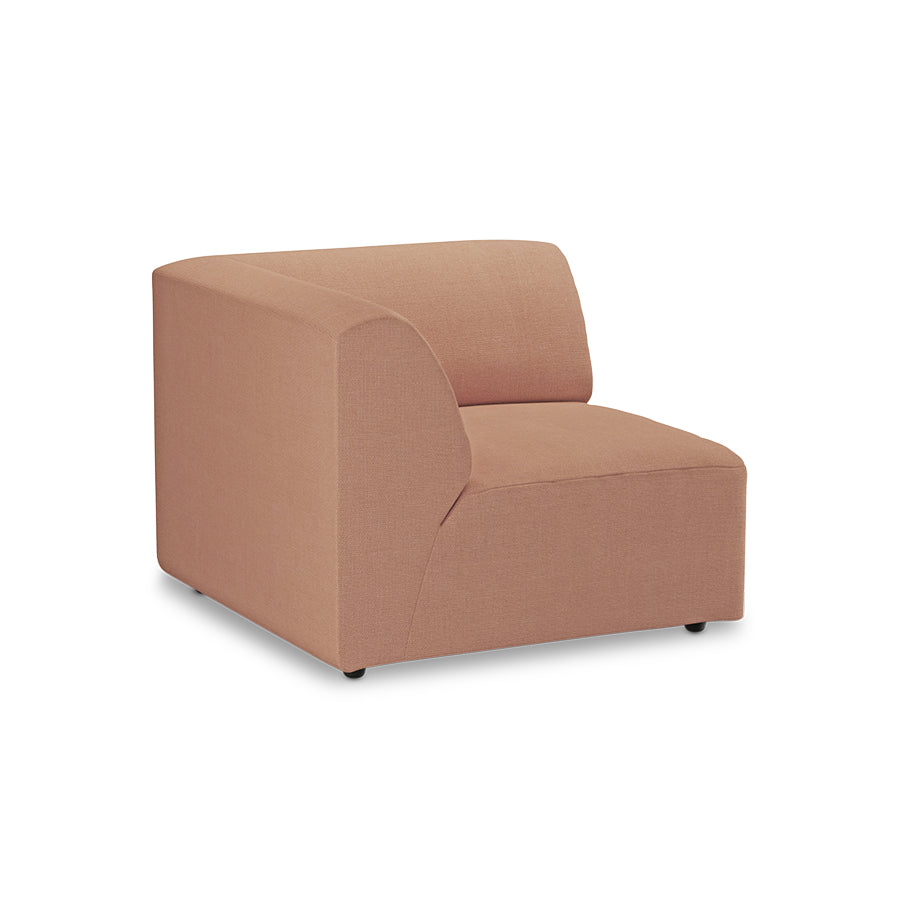 HKliving Jax bank left corner Linen Dusty Rose