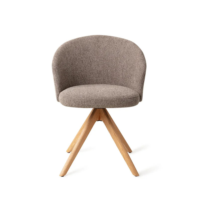 Tweedekansje Jesper Home Niimi eetkamerstoel revolve oak Saving Greige