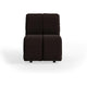 HKliving Wave bank middle small Royal Velvet Espresso