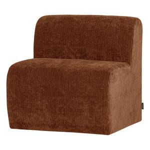 WOOOD Mojo Base eetkamerbank 84 cm met rugleuning rib Roestbruin