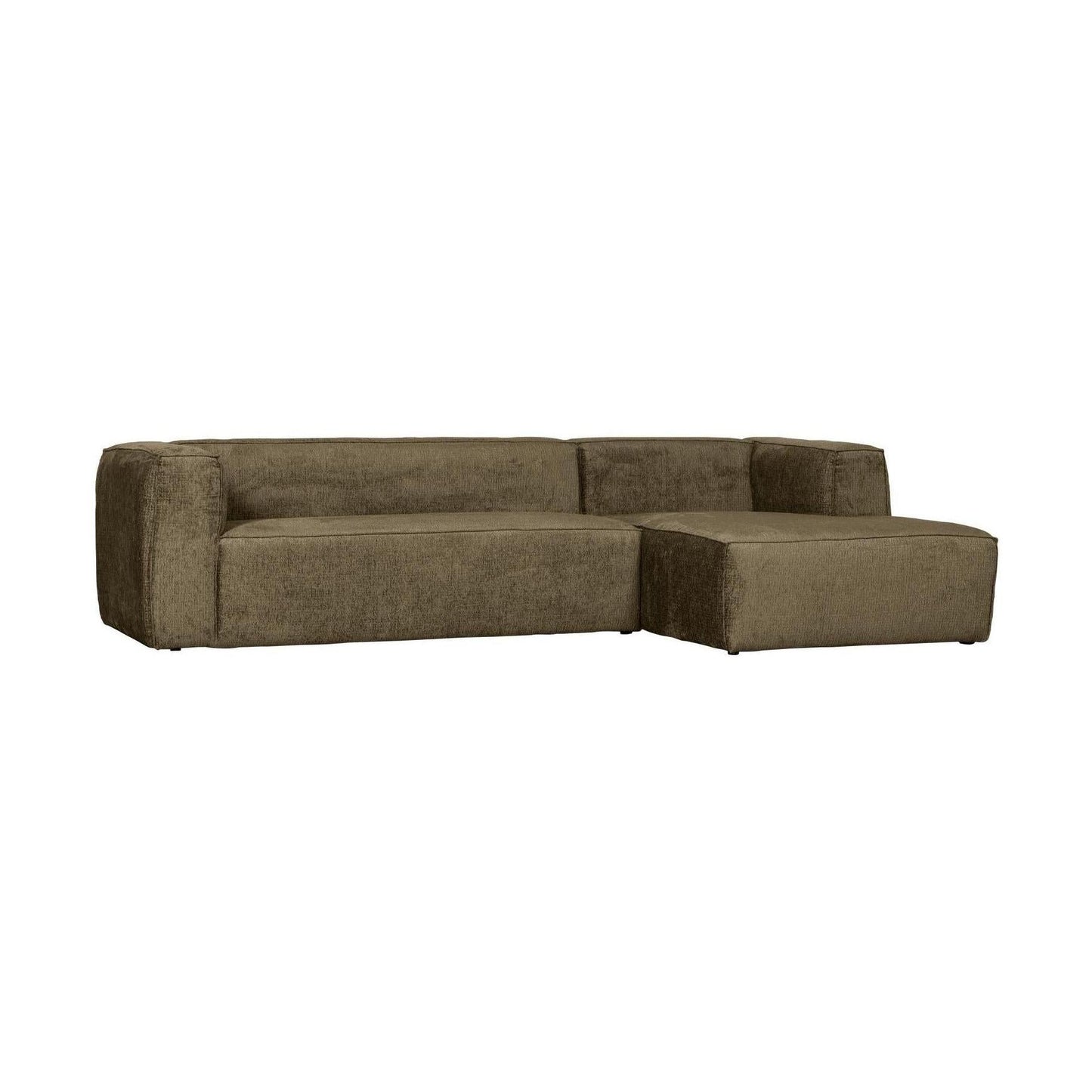 WOOOD Bean hoekbank rechts Structure Velvet Moss