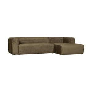 WOOOD Bean hoekbank rechts Structure Velvet Moss