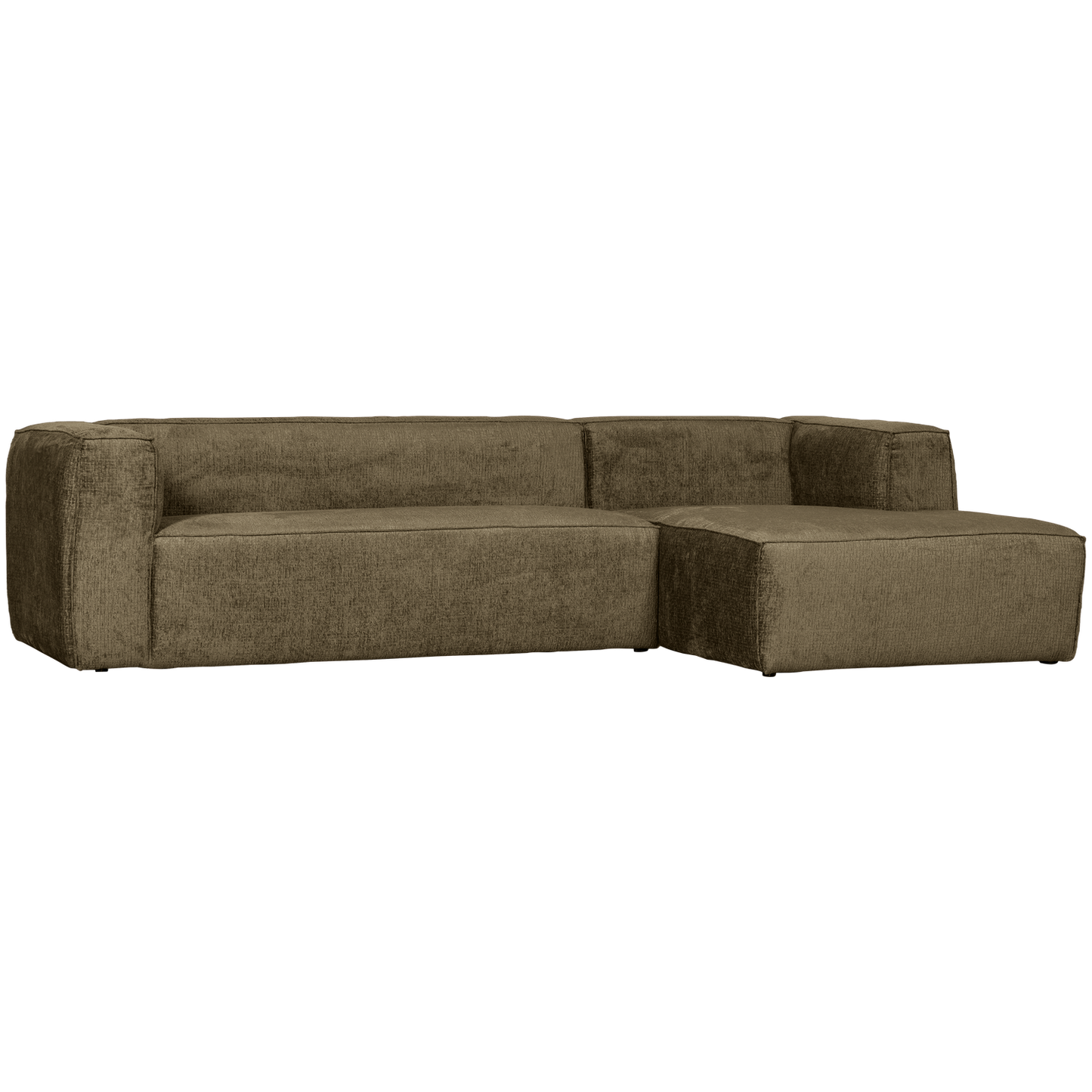 WOOOD Bean hoekbank rechts Structure Velvet Moss