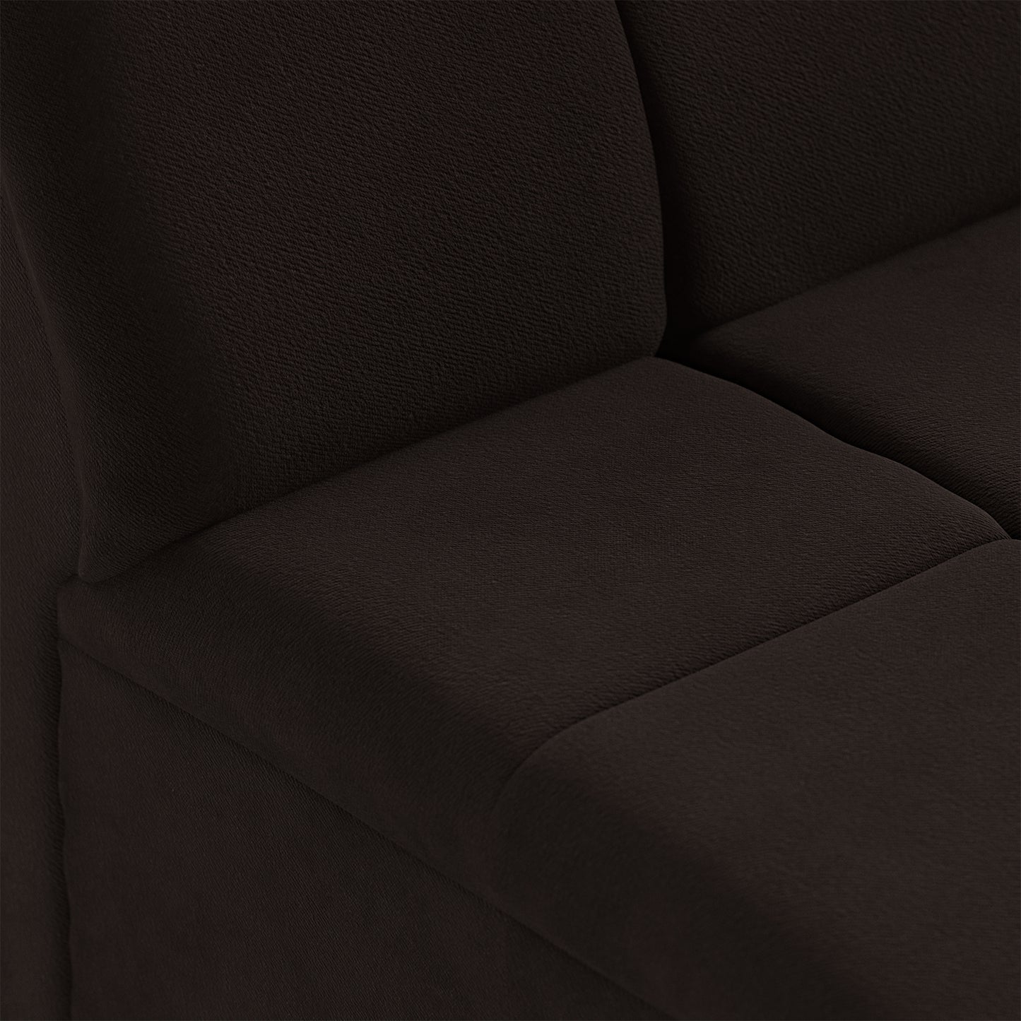 HKliving Wave bank middle small Royal Velvet Espresso