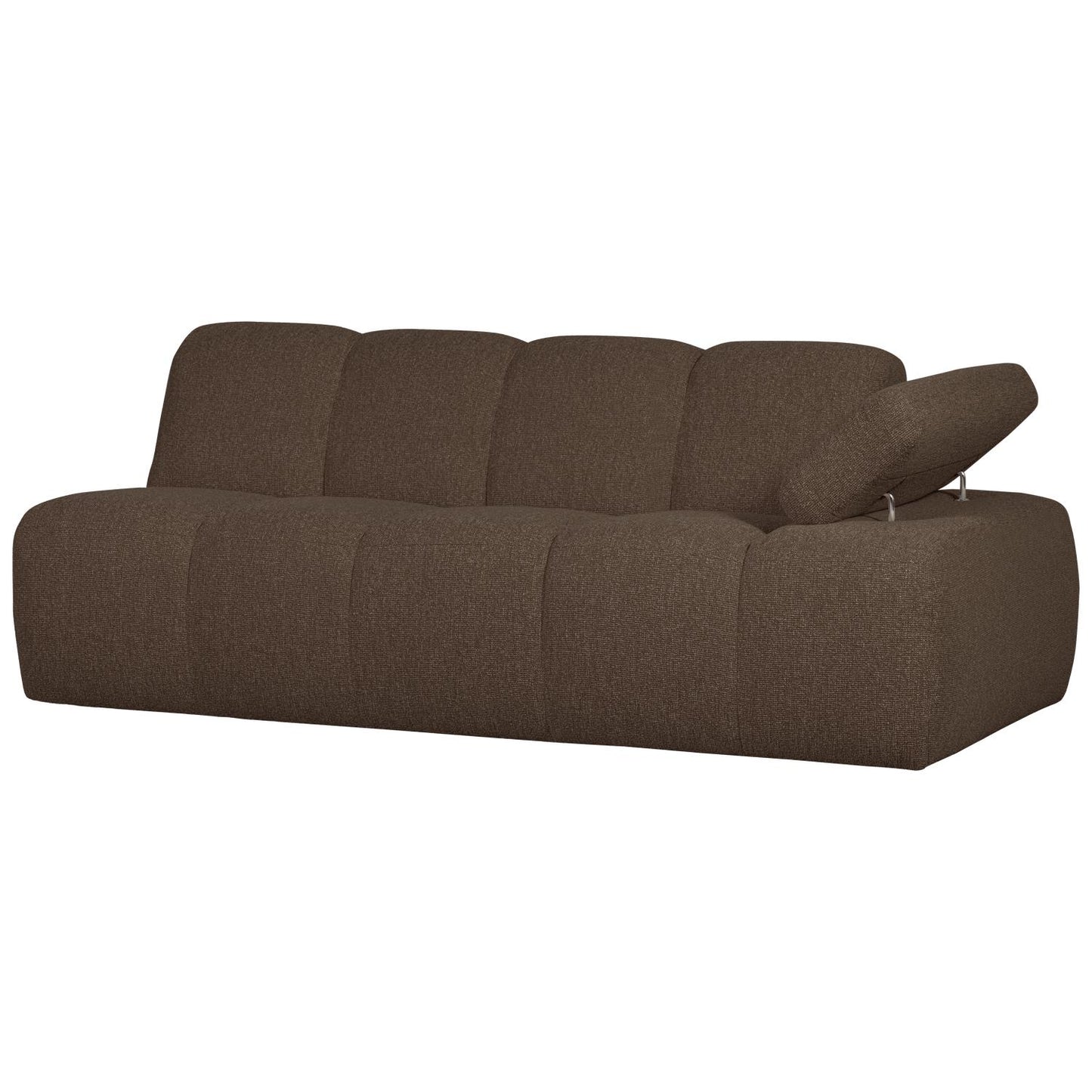 WOOOD Mojo 2-zits bank arm rechts bouclé Bruin Melange