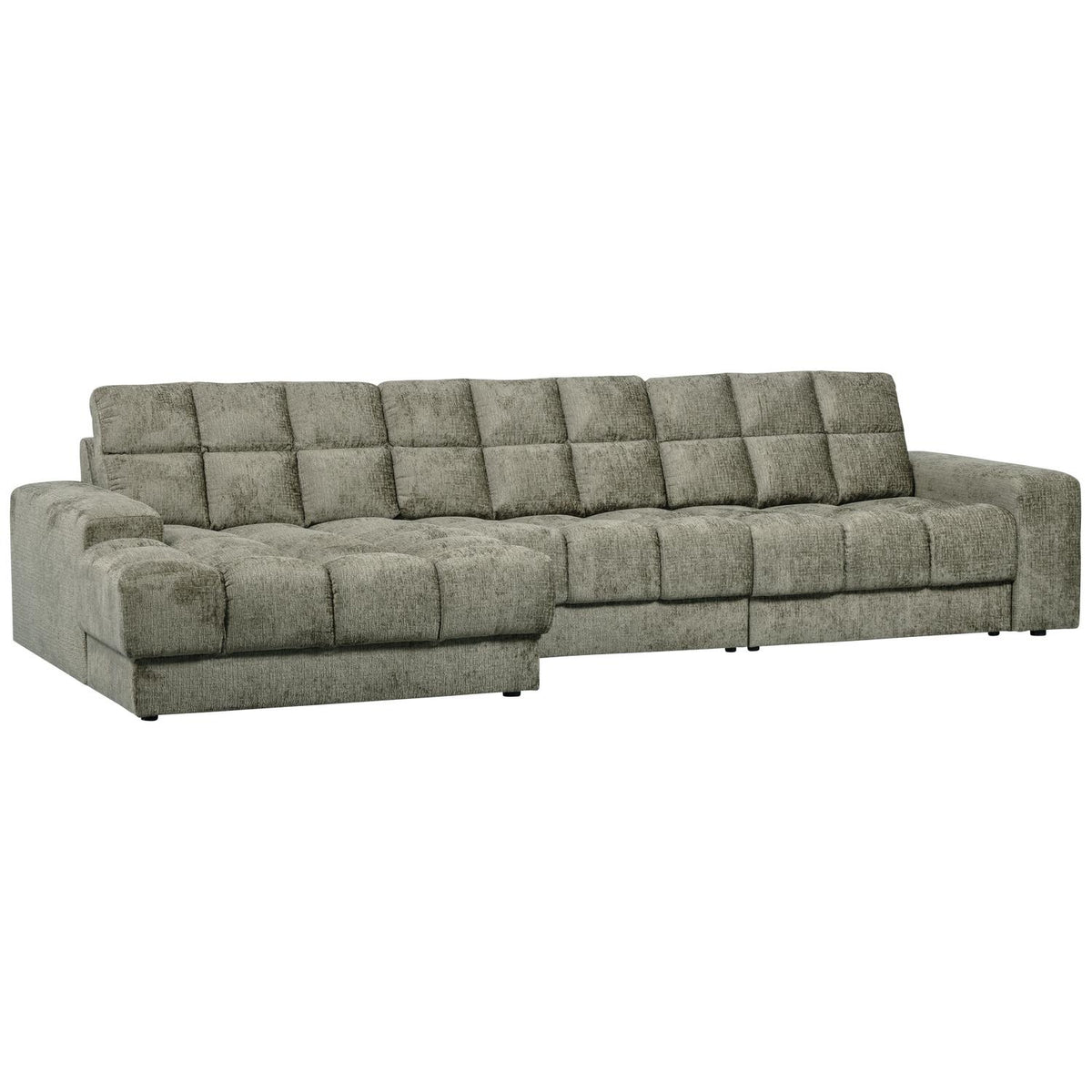 WOOOD Second Date chaise longue bank links structure velvet Frost