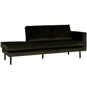 WOOOD Rodeo daybed rechts velvet Donkergroen