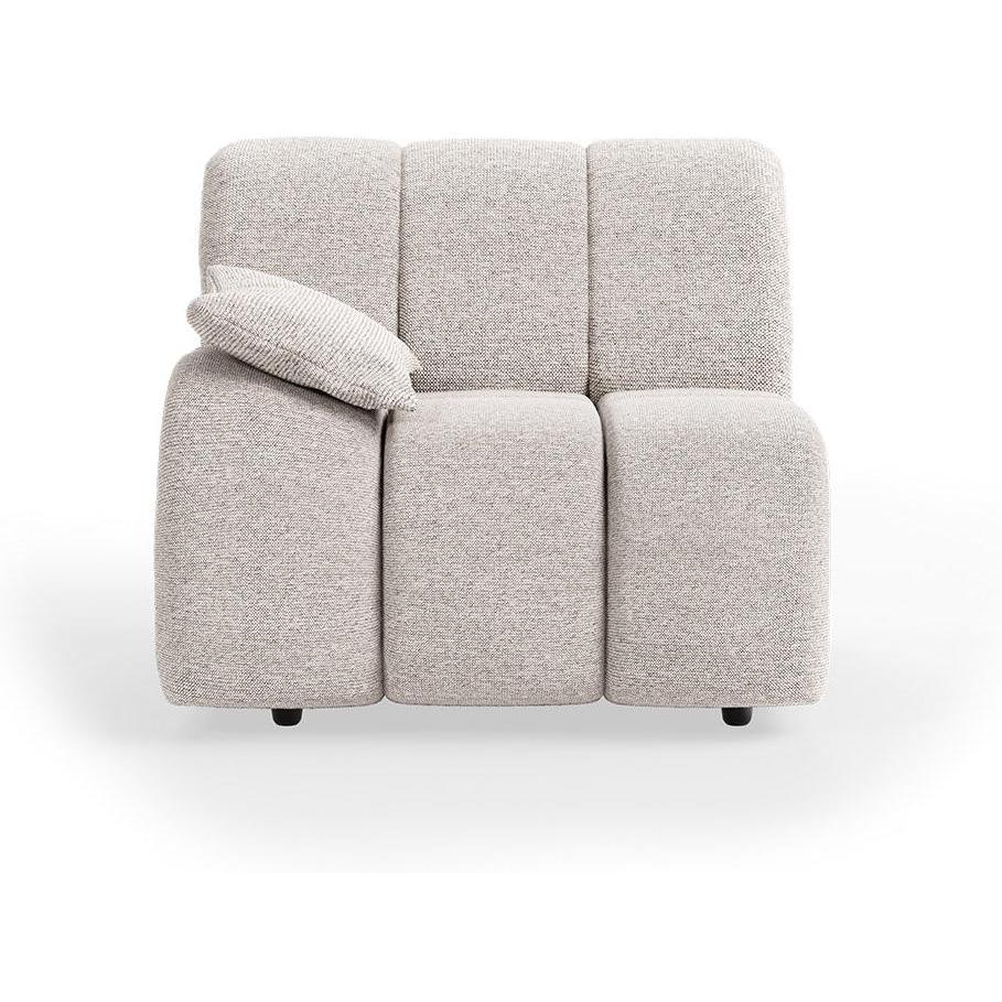 HKliving Wave bank left low arm Sneak Light Grey