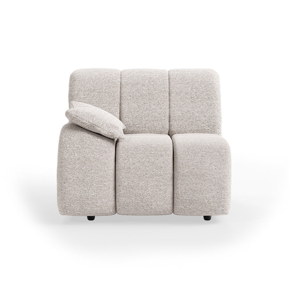 HKliving Wave bank left low arm Sneak Light Grey