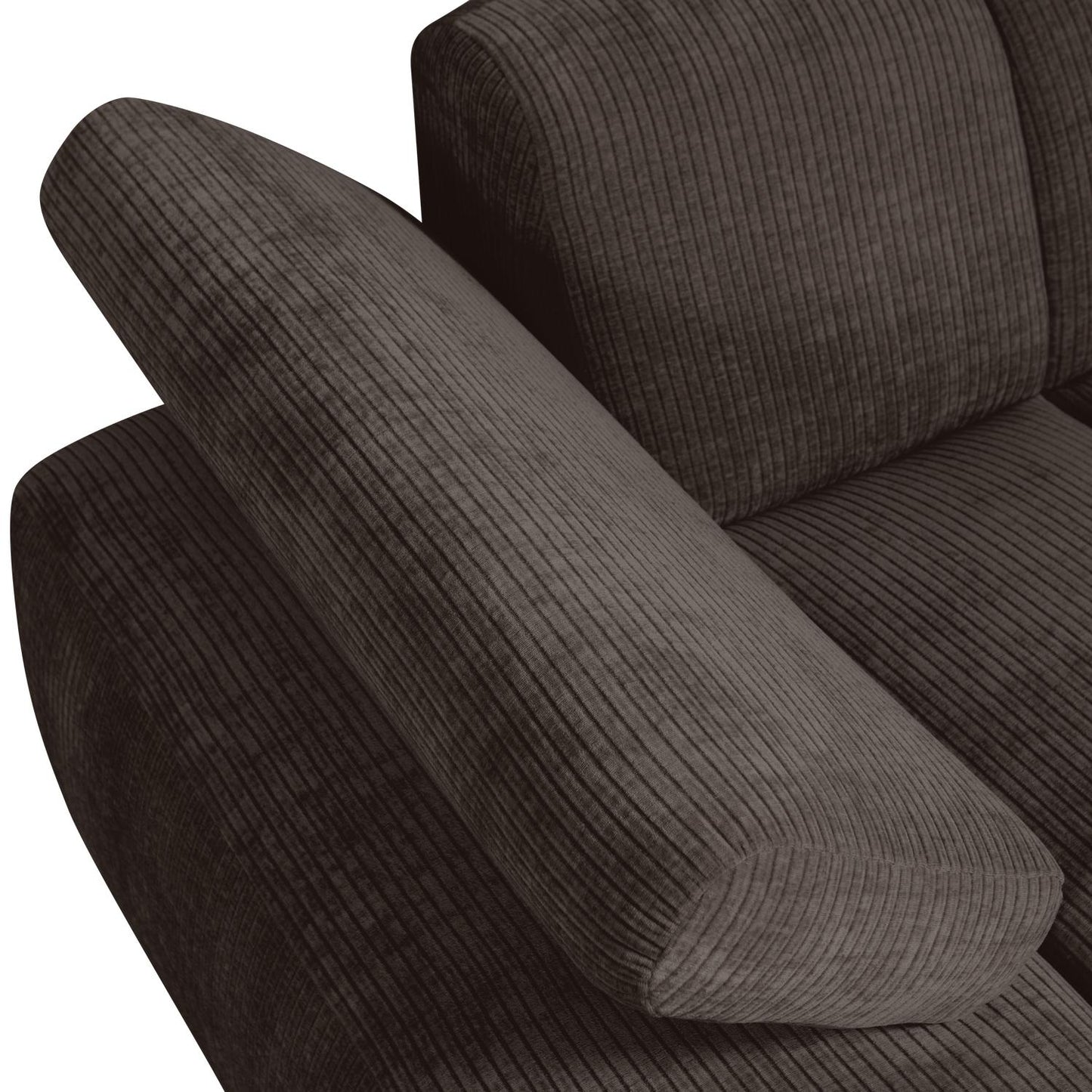 WOOOD Mojo chaise longue bank arm links ribstof Bruin