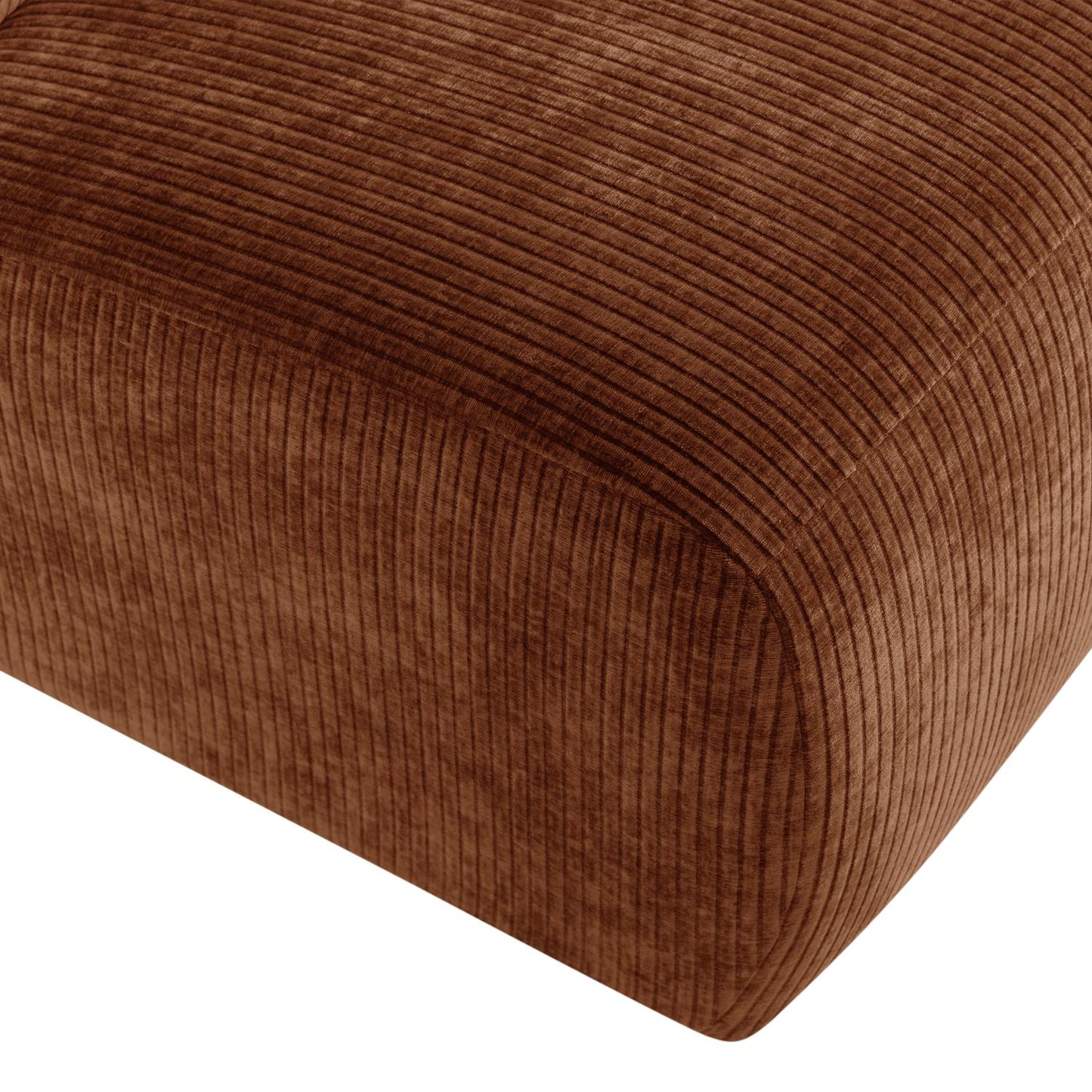 WOOOD Mojo Base 1-zits bank rib Roestbruin