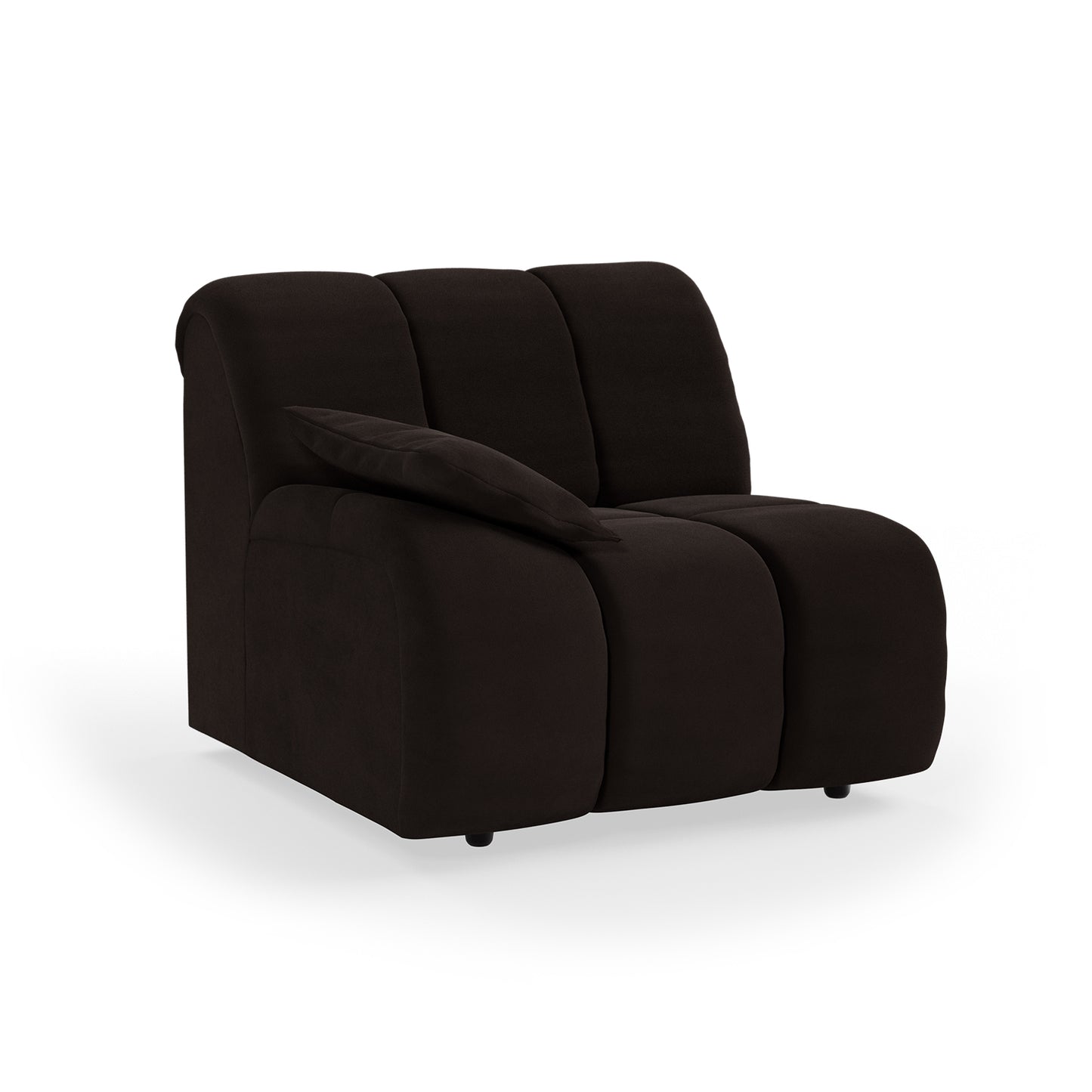 HKliving Wave bank left low arm Royal Velvet Espresso