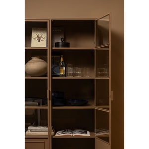 WOOOD Ronja vitrinekast metaal Military Brown