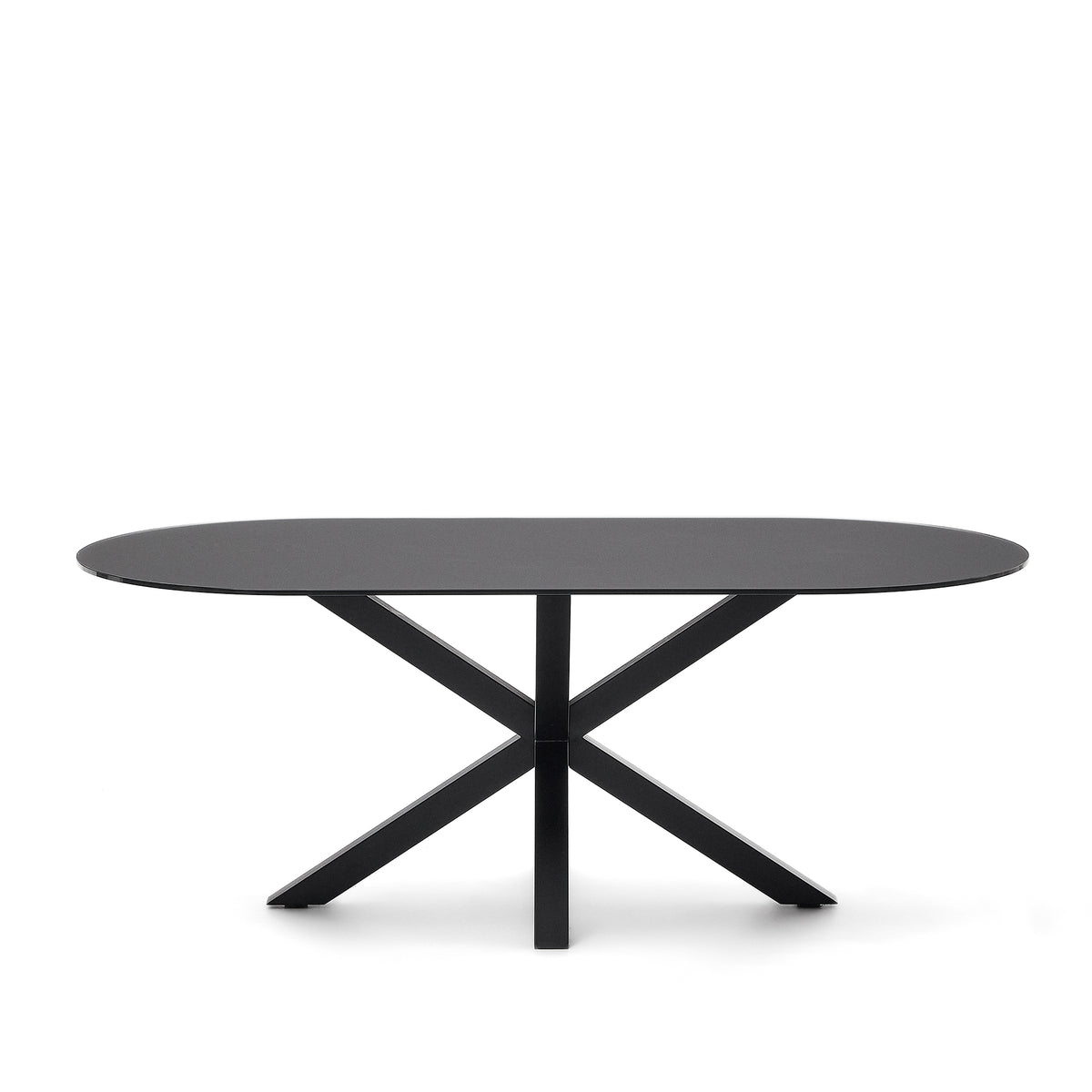 Kave Home Argo eettafel ovaal 200x100 cm Black/Black
