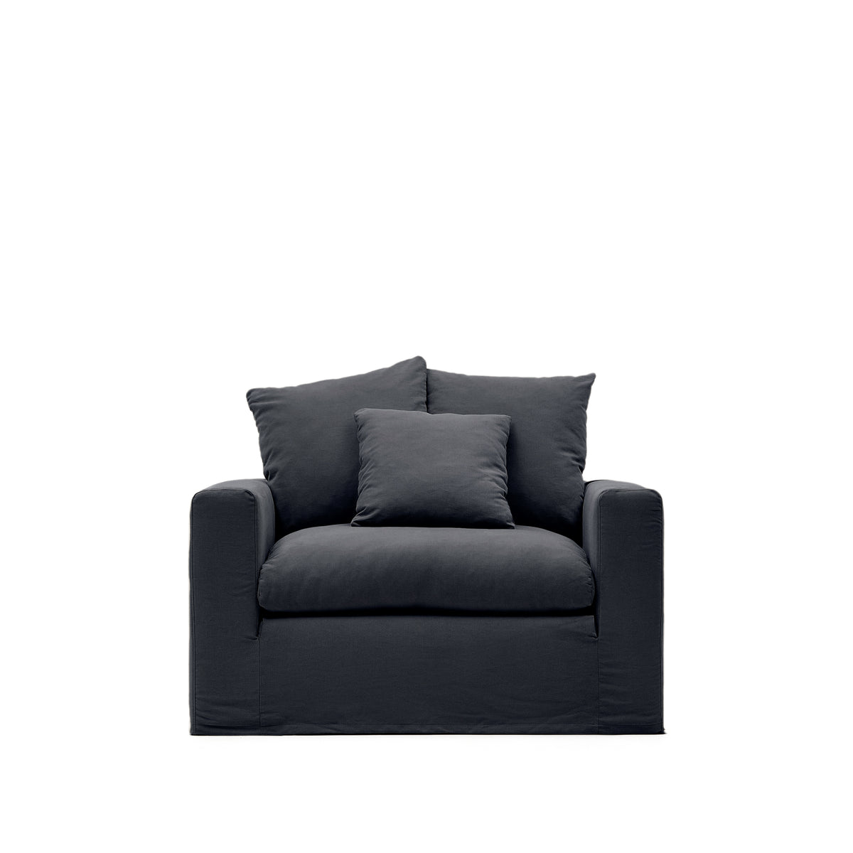Kave Home Nora fauteuil 140x104 cm Antraciet