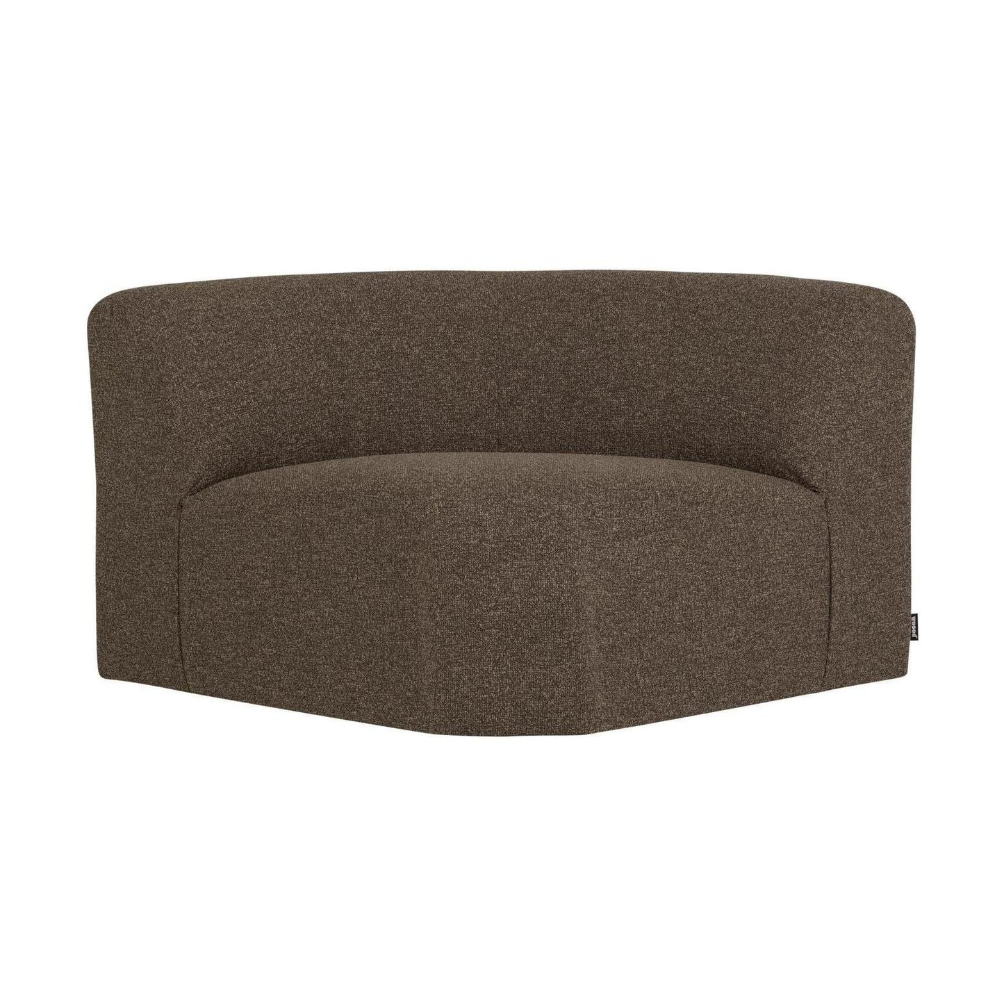 WOOOD Mojo Base bank hoekelement rond bouclé Bruin Melange