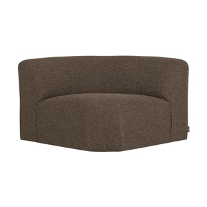 WOOOD Mojo Base bank hoekelement rond bouclé Bruin Melange