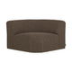WOOOD Mojo Base bank hoekelement rond bouclé Bruin Melange