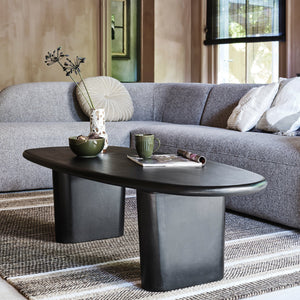 WOOOD Sloping hoekbank links Lichtbruin Melange