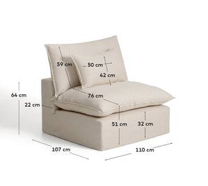 Kave Home Anarela fauteuil Iboni Beige
