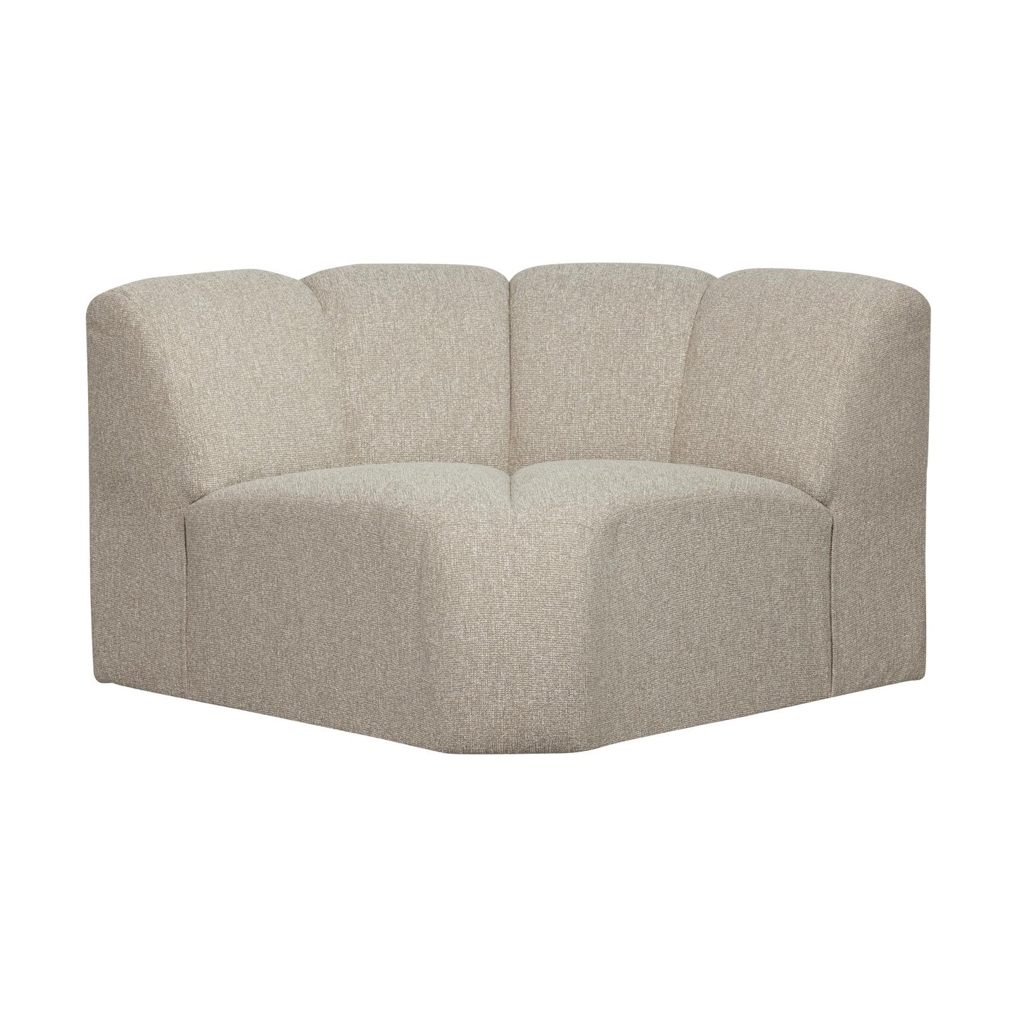 WOOOD Mojo bank hoekelement bouclé Beige Melange