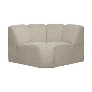 WOOOD Mojo bank hoekelement bouclé Beige Melange