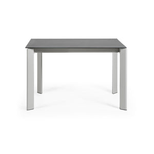 Kave Home Axis eettafel uitschuifbaar 120/180x80 cm Grijs/Wit