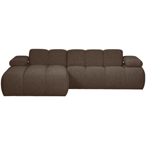 WOOOD Mojo chaise longue bank links bouclé Bruin melange